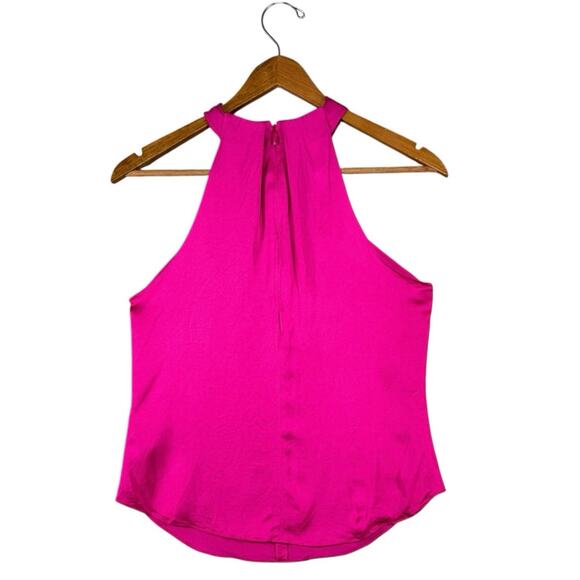 A.L.C. Fuchsia Silk Blend Halter Top Career Layering Date night | Women’s Size 2 - Picture 10 of 13